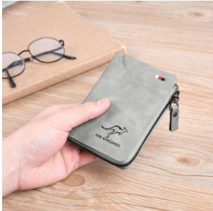 Carteira Masculina de Couro Kangaroo - Estilo e Tecnologia no Seu Bolso