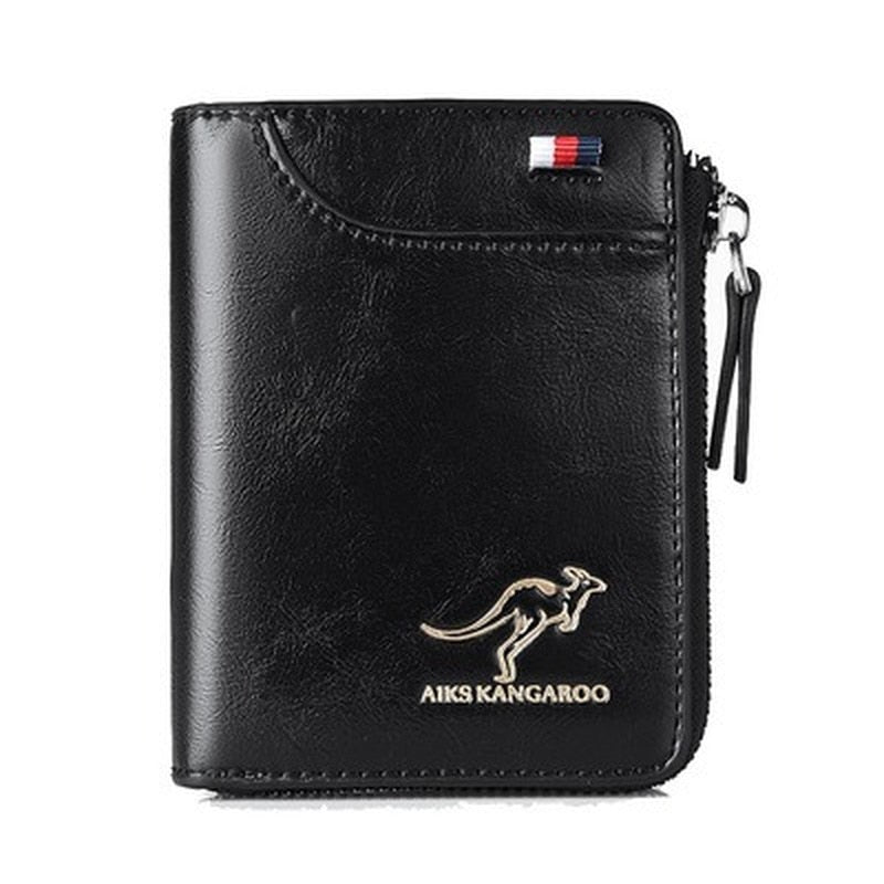 Carteira Masculina de Couro Kangaroo - Estilo e Tecnologia no Seu Bolso