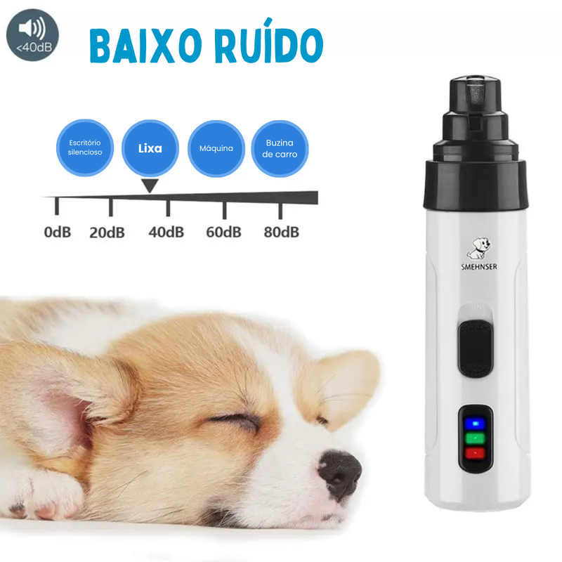 Lixador de Unha Pet PetNail - Recarregável Via USB