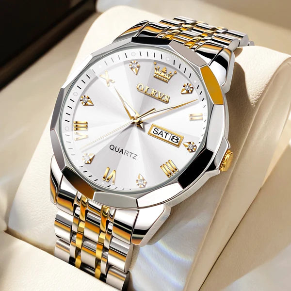 Relógio Premium Luxury Gold - Elegância e Sofisticação com Frete Grátis