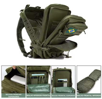 Mochila Tática Elitte Pro (50L) - Pronta Para o Combate
